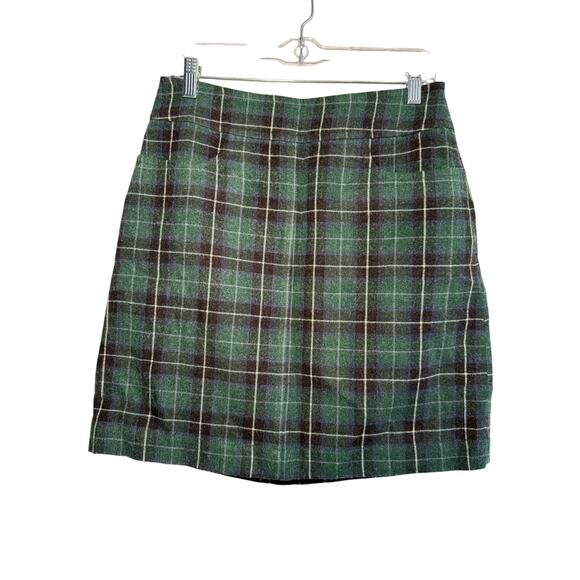 Merona wool plaid skirt womens 4 twee academia preppy clueless kawaii y2k - Picture 1 of 7